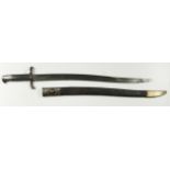 Bayonet: a British Pattern 1856 sword bayonet for Volunteers. Ricasso marked 'A & A.S.' and 'S'.