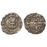 Henry VIII silver halfpenny, Second Coinage 1526-1544, of London, mm. Lis, Spink 2356, weak on