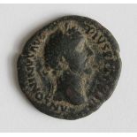 Antoninus Pius copper as, Rome Mint 148-149 A.D., reverse legend:- MVNIFICE[NTIA AVG COS], below COS