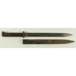 Bayonet: Czech V2 -24 'High Ears' modified by the German Army for use in WW2. Reverse edge blade 12"