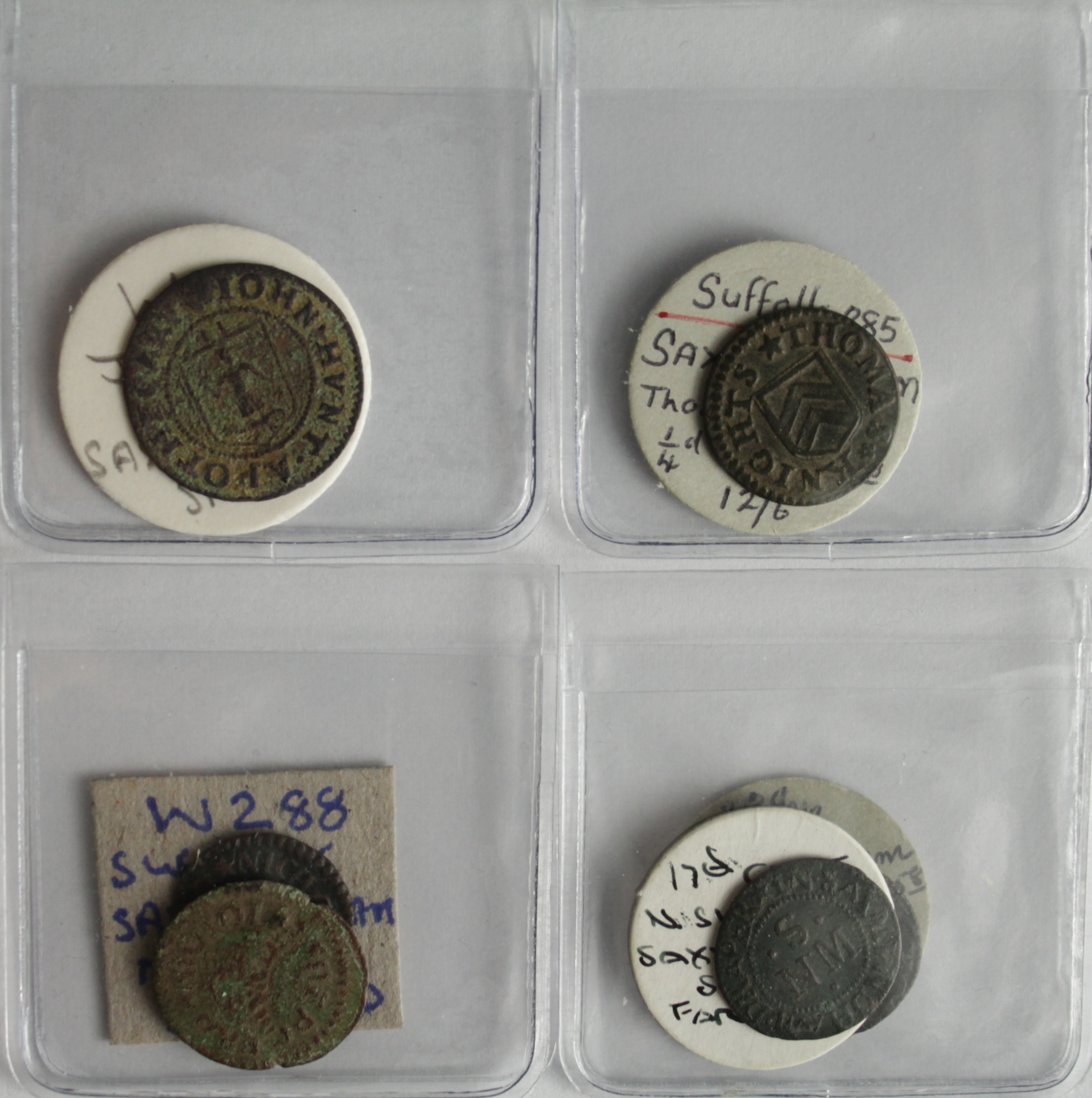 Tokens, 17thC Suffolk, Saxmundham (7): John Hunt Halfpenny 1669 'APOTHECARY', Suffolk No. 284, VG,