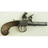 Flintlock box lock 18th century pocket pistol by Gourlays