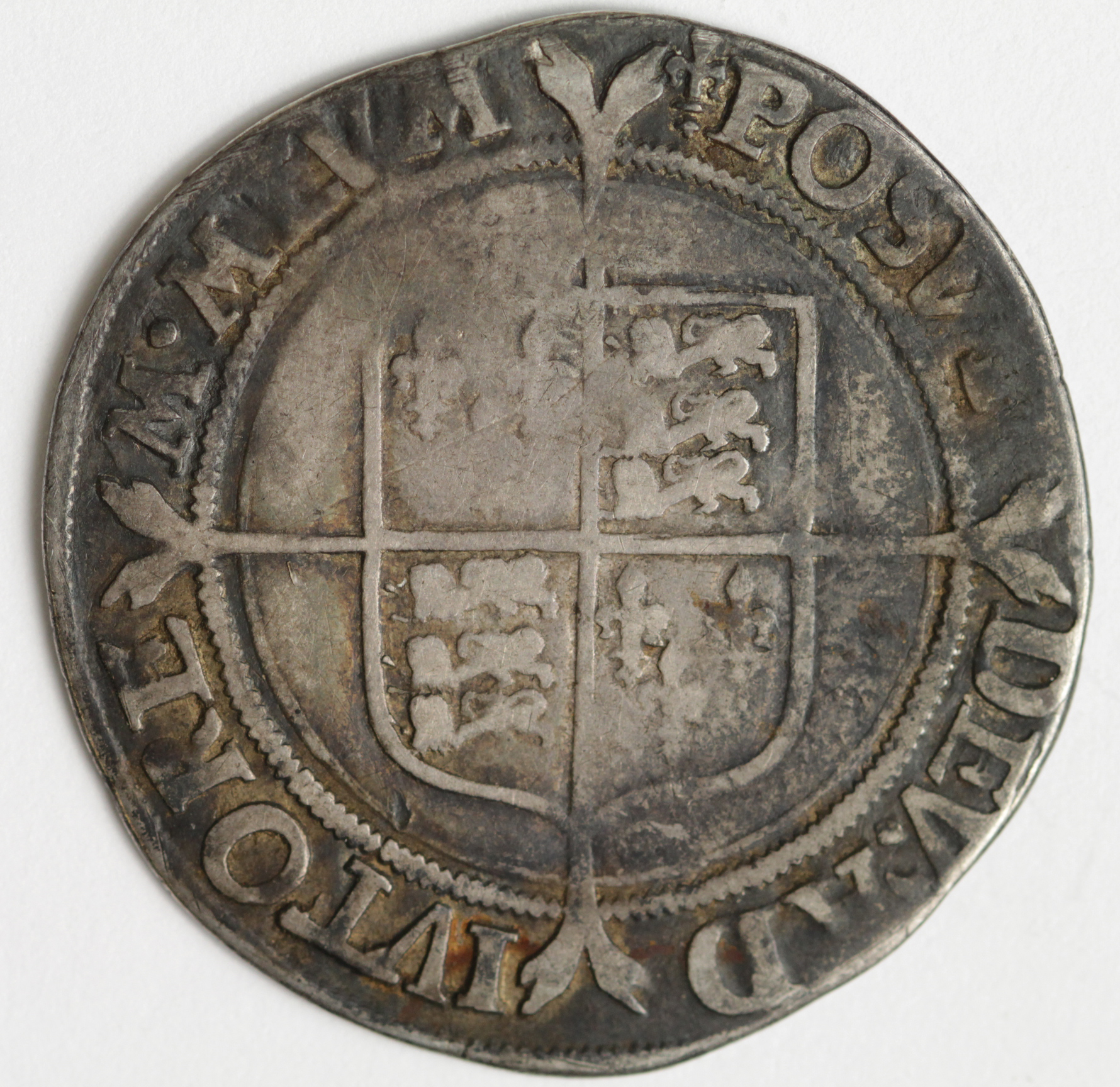 Elizabeth I silver shilling, First Issue 1559-1560, mm. Lis, reads:- ELIZABETH, Spink 2549, full, - Image 2 of 2