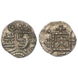 Anglo-Saxon silver sceat, Secondary Phase c.710-c.760, East Anglian Series R, Bust left on