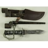 Bayonets + Survival knife: 1) MK11 Spike in its steel scabbard. 2) No 9 MK1 'D-50' Bowie blade. No