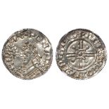 Harthacnut silver penny Arm and Sceptre Issue in the name of Cnut, Spink 1169, obverse reads:- +