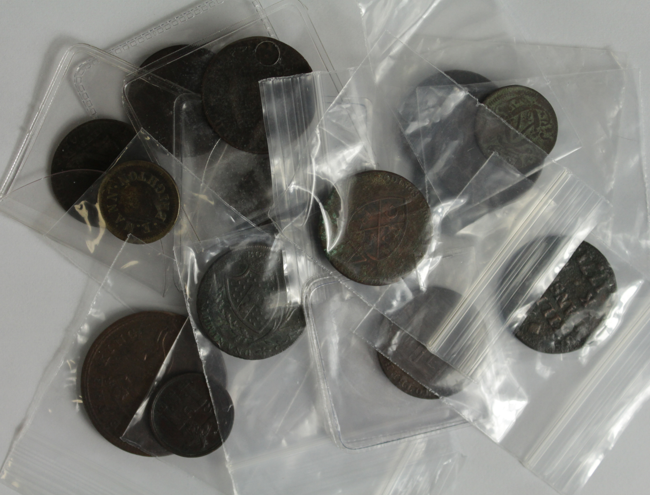 Tokens & Misc. (29) comprised of 18thC copper Halfpenny tokens, a few 19thC pieces, a couple of 'Boy