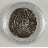 Henry III silver penny, Short Cross Issue, Class 7b2, Spink 1356B, obverse reads:- hENRICVS R EX,