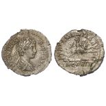 Caracalla as Augustus silver denarius, Rome Mint 204 A.D., reverse:- Dea Caelestis, holding