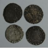 Elizabeth I silver halfgroats x 4, 3 x Sixth Issue mm. Bell 1582-1583, F, mm.Woolpack 1594-1596,