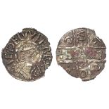 Aethelwulf King of Wessex 839-858, silver penny, Phase IV, obverse:- Diademed bust right, to edge of