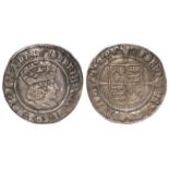 Henry VIII silver groat, First Coinage 1509-1526, portrait of Henry VII, London, mm. Crowned