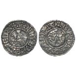 Aethelred II silver penny, First Hand Issue, Spink 1144, obverse reads:- +AEDELRED REX ANGLOX ['