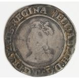 Elizabeth I silver shilling, First Issue 1559-1560, mm. Lis, reads:- ELIZABETH, Spink 2549, full,