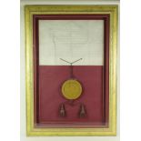 Queen Victoria signed document, dated 1855, with large wax seal depicting Victoria sat on her