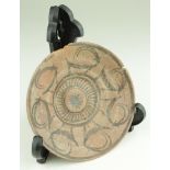 Indus Valley circa 3200-2000 B.C. terracotta plate with deer and sun symbol in the middle 110mm