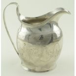 Georgian Bright-cut silver cream jug. Hallmarked AF (Alexander Field) London 1796. Height 110mm
