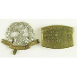 Brass '1837-1901' match striker / vesta box, engraved 'I. N. Masters Ltd, Rye, Watchmakers,