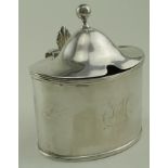 Newcastle Georgian silver mustard pot (no liner). Hallmarked (no date letter). Maker - David Darling