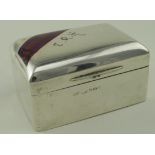 Small silver box - has an enamelled ribbon on it which I think relates to the Transport medal,