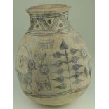 Indus Valley circa 3200-2000 B.C. terracotta jar depicting deer and floral motifs 220x160 mm