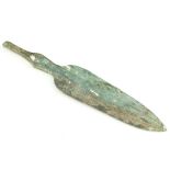 Ancient Greek archaic circa 1600-1000 B.C. bronze spearhead 120 mm