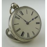19th Century Silver cased open face pocket watch, the signed movement by Williamson of London no.