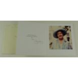 Queen Elizabeth The Queen Mother, An original signed 1983 Christmas card from the Queen Mother,