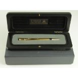 Parker Duofold gold plated ballpoint pen, contained in original maple wood box, with outer box