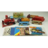 Diecast. A collection of seven Dinky & Corgi diecast toys, comprising Dinky Guy Slumberland Lorry,