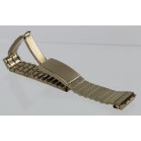 Mid 20th century 9ct gold wristwatch bracelet, hallmarked Birmingham by JC&S. Approx 42.5g