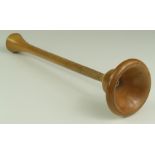 Turned wood stethoscope, circa late 19th to early 20th Century, length 20.5cm approx.
