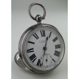 Gents Silver cased open face pocket watch. Hallmarked Birmingham 1900. Movement and dial signed "T