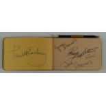 Beatles. A set of all four Beatles signatures, comprising John Lennon, George Harrison, Paul
