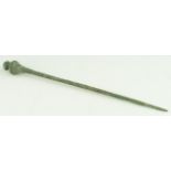 Ancient Roman circa 100 A.D. bronze decorated cloth pin 180mm