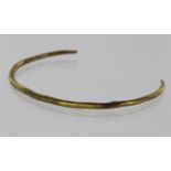 British Bronze Age fine gold wrist torc, 12cm, with tapering terminals. Ex. Bloomsbury 2007, Ex.