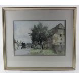 Stanley Orchart (1920 - 2005) 'Swineshead Bedfordshire' 1975' Watercolour. Signed, dated and in