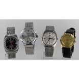 Four gents wristwatches two by Roamer, Mustang electron & Vanguard 303, timex Mercury & a Drimex