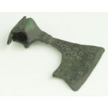 Viking circa 900 A.D. bronze axe warrior's pendant with sun motifs 60 mm