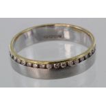 18ct White and Yellow Gold Diamond set Eternity style Ring size R weight 4.0g