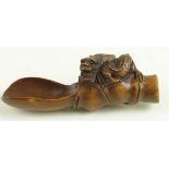 Chinese carved spoon, with dragon to handle, circa early to mid 20th Century, length 106mm approx.