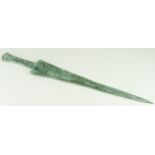 Ancient Greek archaic circa 1600-1000 B.C. sword with ram horns handle 420 mm
