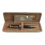 Montblanc Meisterstuck no. 149 black fountain pen, contained in a Montblanc case