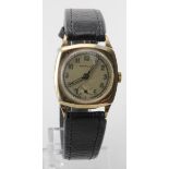 Gents 9ct cased "Ravella" wristwatch circa 1953, presentationally inscribed on back on a later