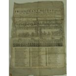 King William III interest. An original broadsheet 'A Description of the Triumphant Reception of