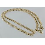 9ct yellow gold fancy link chain necklace, 60cm long, weight 41.5g