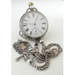 Salvation Army interest. Silver open face pocket watch with Salvation Army engraving to reverse (