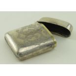 George Unite Silver Vesta Case H/M Birmingham 1841 and monogrammed both sides weight 26.3