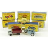 Matchbox. Eight boxed Matchbox Lesney toys, comprising Muir Hill Dumper (no. 2); Bedford Tipper
