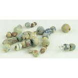 Ancient Roman circa 100 A.D. millifiori mosaic glass beads 280 mm of beads